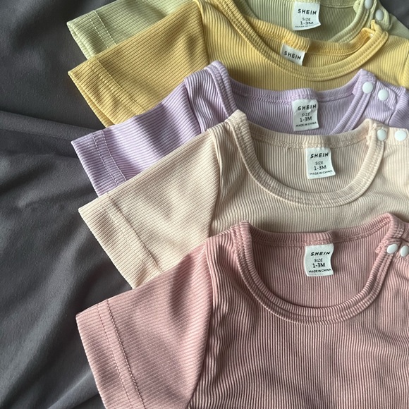 Shein Baby Ribbed T-Shirts Set - Picture 5 of 5